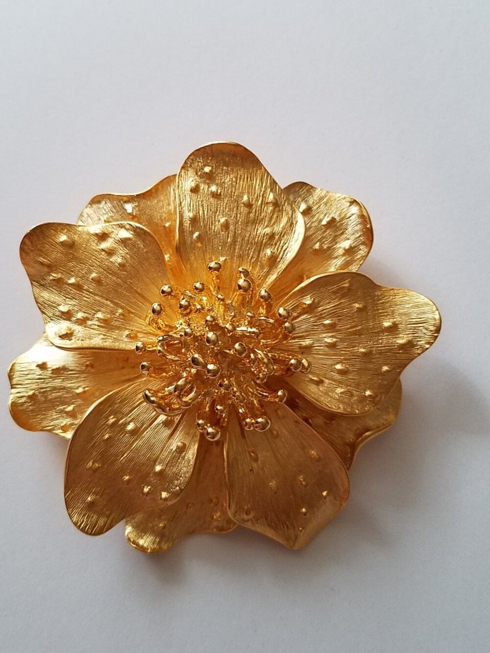 Vintage Kenneth J Lane Goldtone Dogwood Brooch